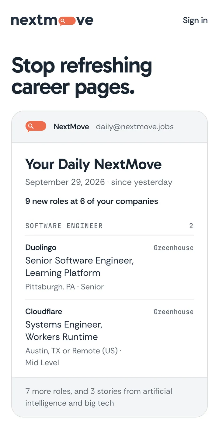 The landing page on a phone, with the sample letter under the headline